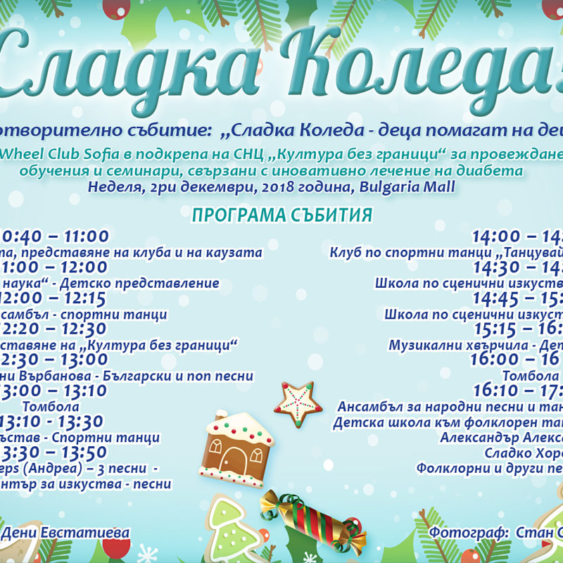 Благотворително събитие "Сладка Коледа" на Inner Wheel Club Sofia